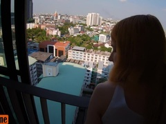 素人, デカ尻, ブロンド, フェラチオ, 中出し, イく瞬間, チン, ハードコア