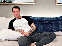 Amateur, Verga grande, Corridas, Gay, Masturbación, Solo, Tatuaje