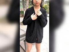 Asiatique, Chinoise, Exhib, Public