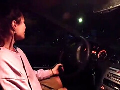 3d, 素人, お尻, 美人, 車, ディルド, 女, 公共