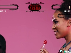 Zwart, Pijpbeurt, Zwart, Vriendin, Hardcore, Interraciaal, Orgie, Trio