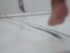 Grote mammen, Badpak, Stel, Keuken, Likken, Masturbatie, Kut duiken, Nat