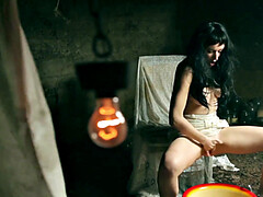 18, 茶髪の, フェティッシュ, グローブ, 挿入, オナニー, オマンコ, ティーン