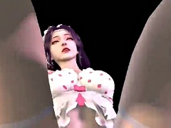 Dreidimensional, Asiatisch, Wohlbeleibte schöne frauen, Grosse titten, Titten