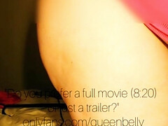 She Smacked Her Belly Inflation Belly With A Shoe Spoon And Enjoyed Its Size