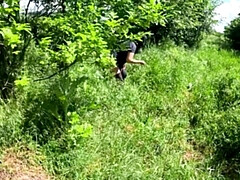 Enthousiasteling, Sperma shot, Lul, Europees, Fetisj, Nylonstof, Buiten, Zuigen