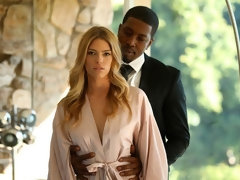 お尻, 黒人, フェラチオ, バック, 手コキする, 異人種間, キス, オッパイの