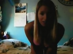 Enthousiasteling, Blond, Universiteit, Vingeren, Masturbatie, Tiener, Webcamera