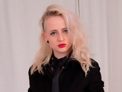 Blondine, Süss, Lecken, Muschi, Dürr, Strümpfe, Entkleiden, Titten