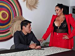 Gros seins, Hard, Hd, Mature, Mexicainne, Bureau, Chevaucher