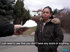 Amateur, Nana, Sucer une bite, Brunette brune, Tir de sperme, De plein air, Pov, Nénés