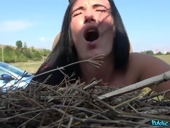 Culo, Loco, Linda, Penetracion con dedos, Al aire libre, Público, Coño, Flaco