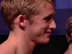 In den arsch, Blasen, Geschnappt, Schwul, Gruppe, Büro, Polizei, Flotter dreier