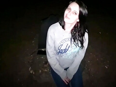 Outdoor hook-up on camping tour with pickup tart - brief