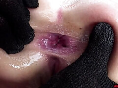 Anaal, Grote kont, Grote mammen, Bruinharig, Hd, Kousen