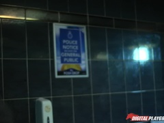 お尻, 車, チン, ヨーロピアン, 自然山雀, アウトドア, ポリス, ショートヘア