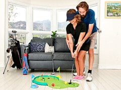 お尻, ブロンド, フェラチオ, 手コキする, なめる, 剃毛, ティーン, オッパイの