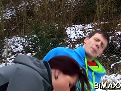 Biseksueel, Pijpbeurt, Bruinharig, Buiten, Trio