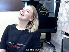 Enthousiasteling, Blond, Stel, Vies praten, Dominatie, Huisgemaakt, Naakt, Tiener