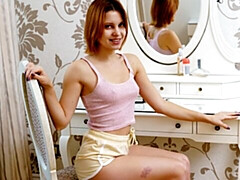 18 летние, Любители, Мастурбация, Натуральные сиськи, Рыжие, Соло, Стриптизерша, Молоденькие