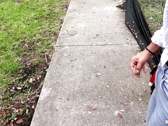 Culo, Chica, Culo grande, Verga grande, Gafas, Al aire libre, Pov, Público