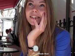 Blonde, Sucer une bite, Couple, Grossier, En levrette, Robe, Petite amie, Masturbation