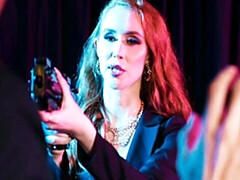 デカパイ, ハードコア, なめる, 下着, 淫乱熟女, オマンコ, 赤毛, ストッキング