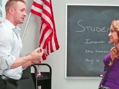 Marina Angel is fucking in the classroom with her teacher