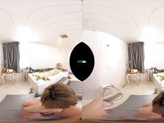 Asian redhead babe VR sex