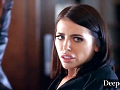 Grosse titten, Blasen, Schwanz, Hundestellung, Aufs gesicht abspritzen, Interrassisch, Lingerie, Weibliche ejakulation