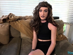 Masturbation, Transfrau, Solo, Titten