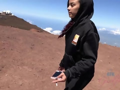 黒人, 彼女, ヌード, 公共, オマンコ, 剃毛, 喫煙, オッパイの