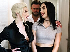 Spencer Scott and Jazmin Luv are enjoying this large hard dick