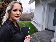 Cock hungry estate agent Nina Heels lures you in with her massive juggs