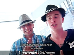 Anaal, Sperma shot, Dubbele penetratie, Sperma in gezicht, Hardcore, Roodharige vrouw, Trio, Tieten likken