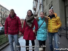 フェラチオ, フォアサム, グループ, ハードコア, Hd, 自然山雀, パーティ, ロシア人