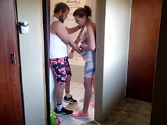 Amateur, Engañando, Pareja, Gimnasio, Casero, Madres para coger, Coño