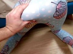 Doggy Style Sister While She Stuck Under Mattress And Give Her Big Facial