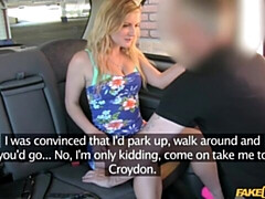 デカ尻, デカチン, デカパイ, ブロンド, フェラチオ, 車, バック, 淫乱熟女