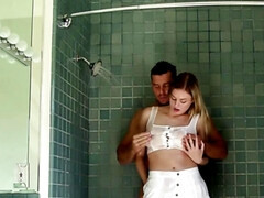 Blonde, Sucer une bite, Léchez, Chatte, Rasée, Adolescente