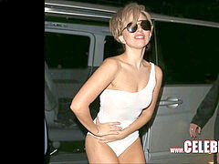 Madcap female Gaga naked Celebrity Pussy flick