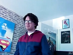 Curvy Tattiana in Red Lingerie Has Facial