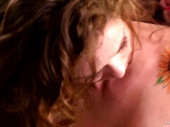 Américain, Sucer une bite, Brunette brune, Dingue, Hard, Chatte, Étudiant, Tatouage