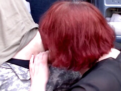 Amateur sex in a car with a mature bitch