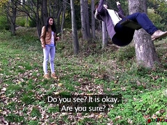 お尻, 茶髪の, チェコ, レズビアン, 小柄, ピアス, オマンコ, のぞき