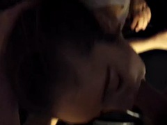 Busty girlfriend gives tit job and blow job