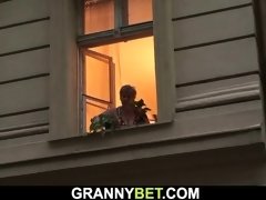 Hot-looking guy doggy-fucks 60 years old mature woman