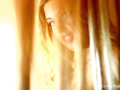 Samantha saint - Blonde stripper with fake tits