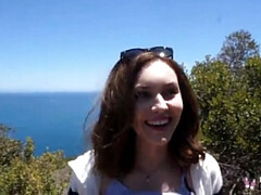 Gros seins, Sucer une bite, Brunette brune, Doigter, Exhib, Public, Chatte, Adolescente