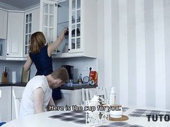 Grosser schwanz, Blasen, Hd, Reif, Milf, Russisch, Ablutschen, Lehrer